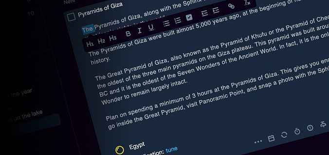 Visual Editor in Singularity Notes