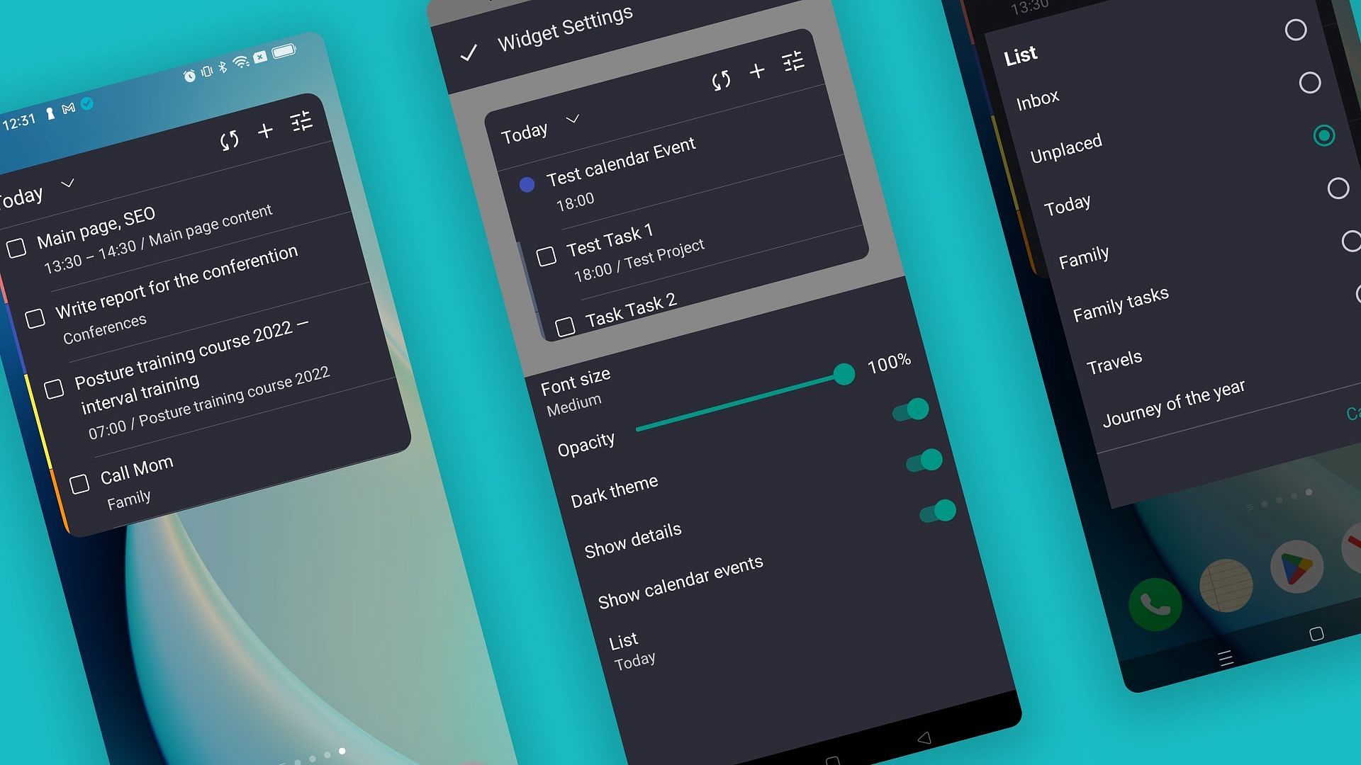 Updated Widgets for Android OS — SingularityApp
