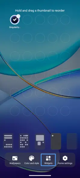 How to add a to do list widget on Android — long press home screen to open widget menu